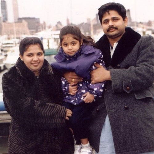 Monica Chinnakotla's childhood picture with her parents