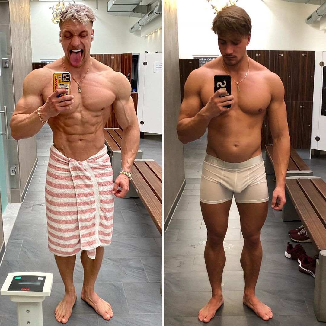 Photos of Jo Lindner showing the growth of his physique