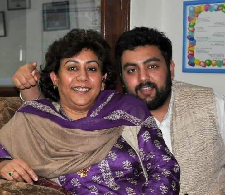 Rini Simon Khanna with her son, Sahil Khanna