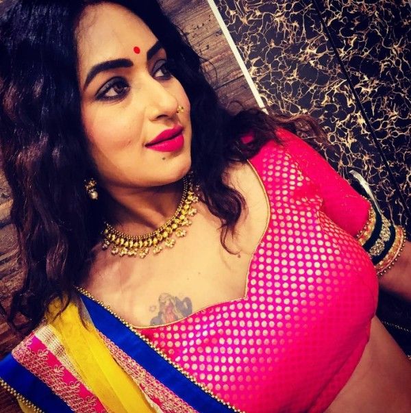 Sangeeta Kapure's Tattoo on the right side above her breast