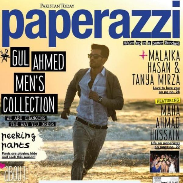 Shahzad Noor on the cover of Paperazzi magazine