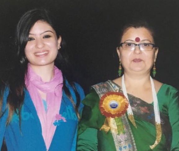 Shilpa Dhar with her mother