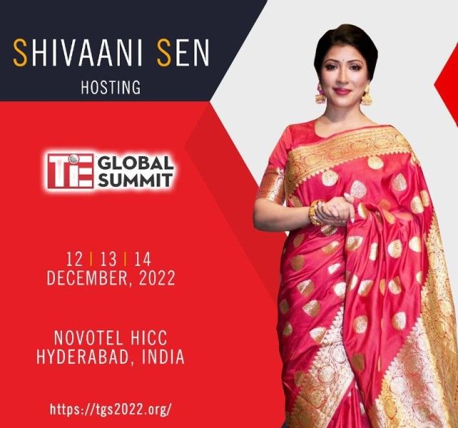 Shivani Sen as host at TiE Summit