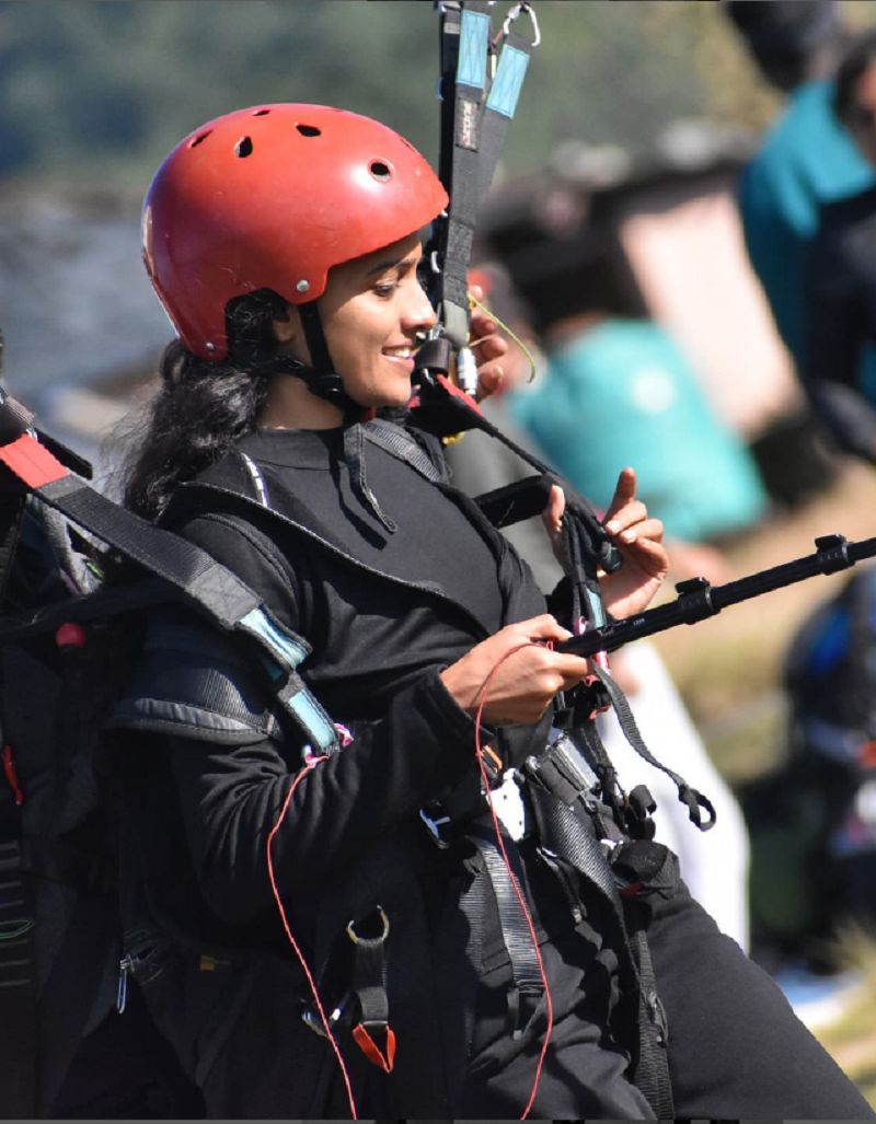 Vidhi Chitalia trying paragliding