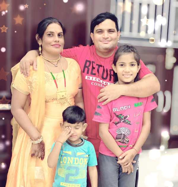 A family photograph of Raju Punjabi 