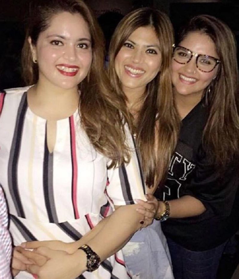Neha Anand with her sisters