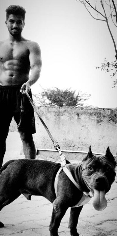 Ankit Baiyanpuria with his dog