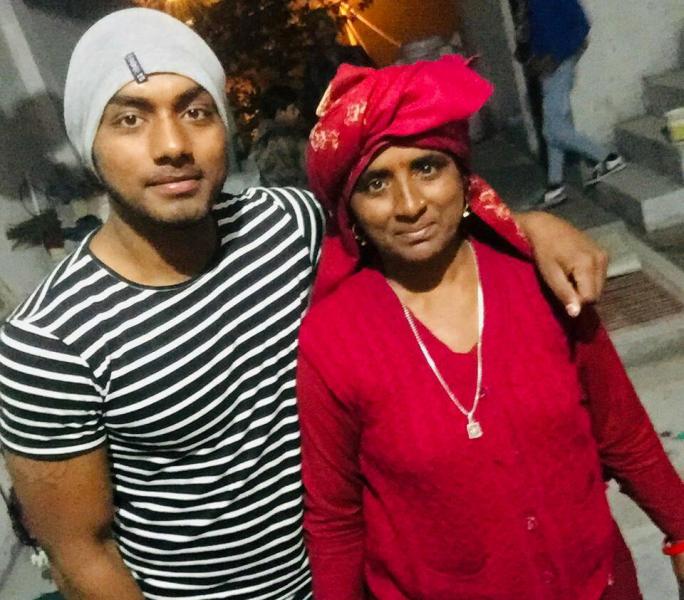 Ankit Baiyanpuria with his mother (right)
