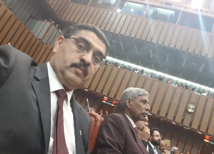 Anwar ul Haq Kakar during a parliamentary session