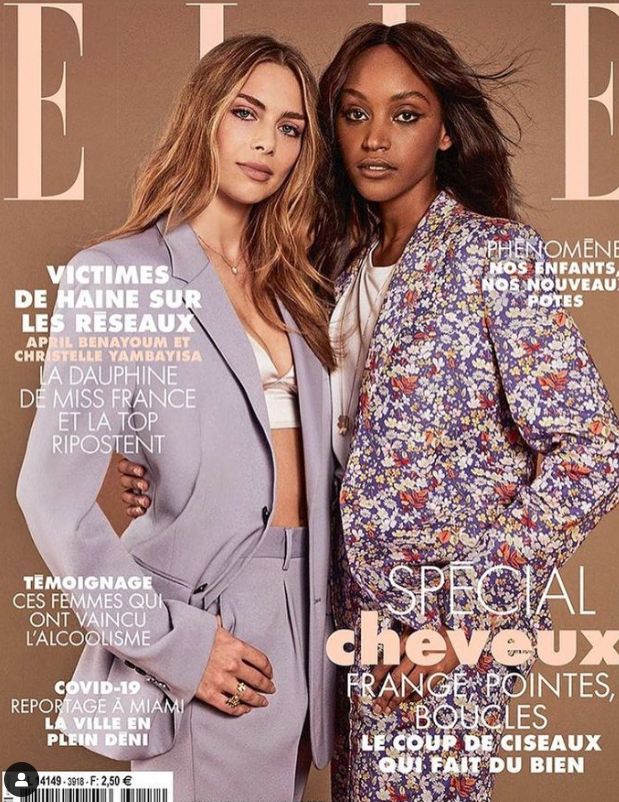 April Benayoum on the cover of Elle magazine