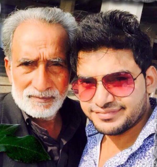 Asad Abbas with his father