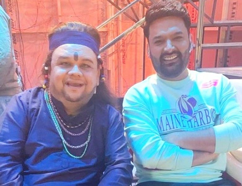 Atul Parchure with Kapil Sharma during the shooting of the Kapil Sharma Show
