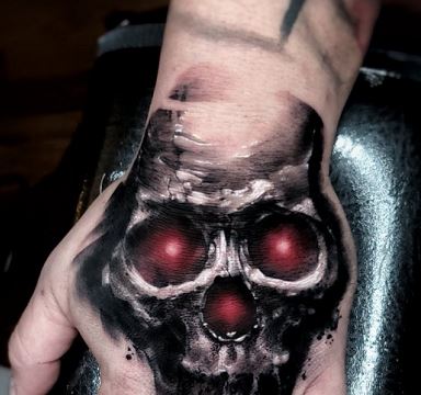 Bray Wyatt's skull tattoo