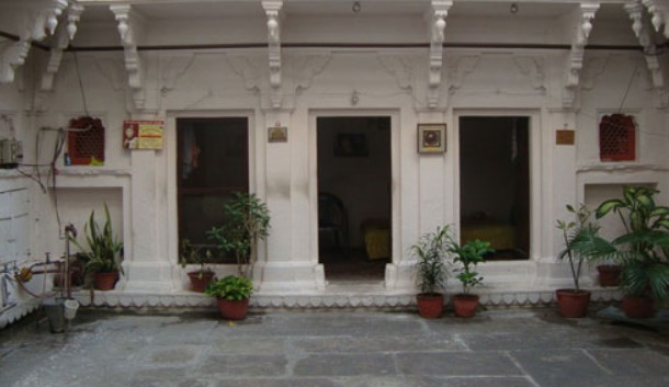 Courtyard of Bhartendu's home; a room in front and was a two story building of old style