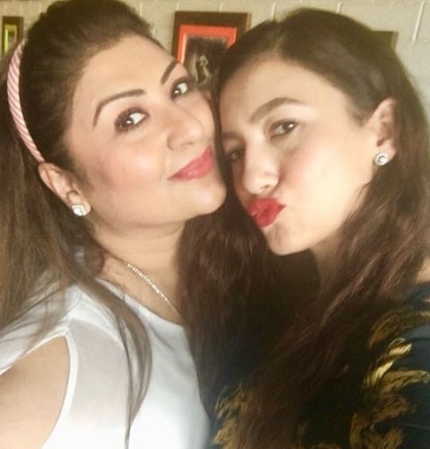 Gauahar Khan with her sister Kauser Khan