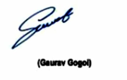 Gaurav Gogoi's signature