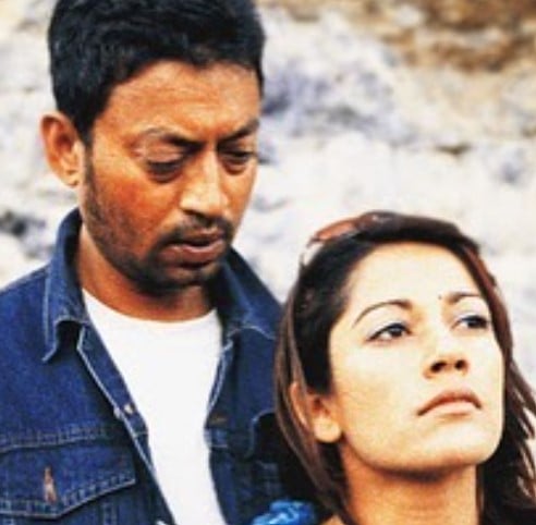 Koel Purie with actor Irrfan Khan in the movie Road to Ladakh