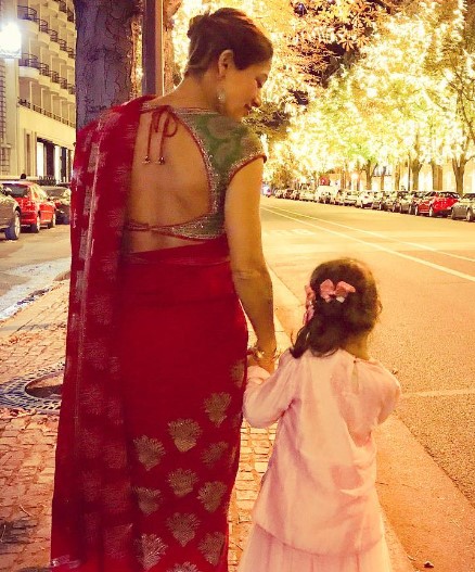 Laurent Rinchet's wife, Koel Puri and their daughter