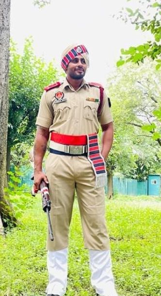 Maninder Singh in the Punjab Police uniform
