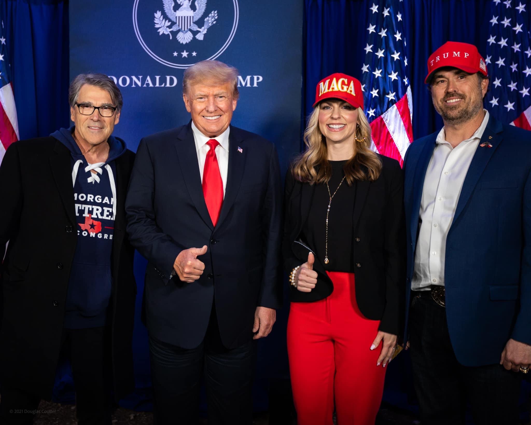 Morgan Luttrell with President Donald Trump during an event