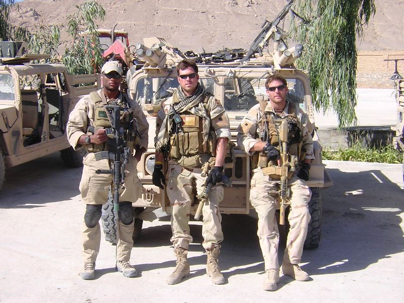 Morgan Luttrell with his fellow SEALs in Iraq