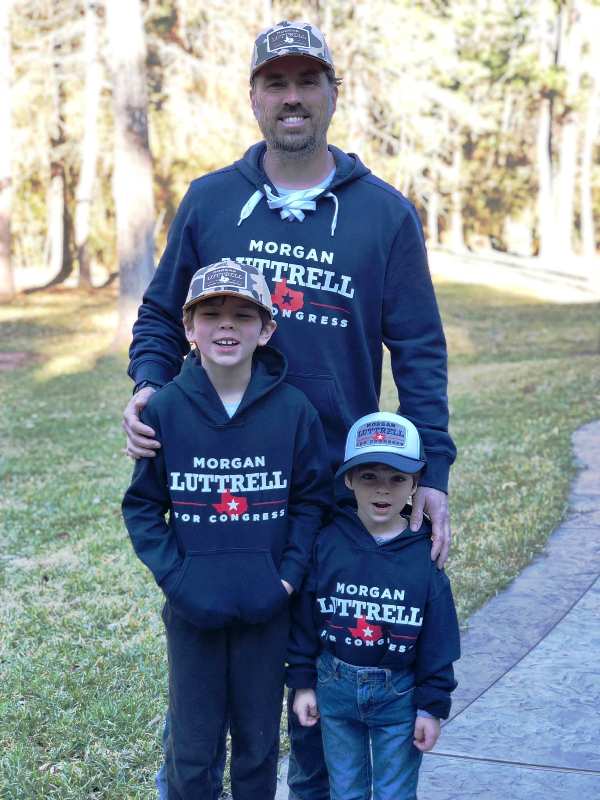 Morgan Luttrell with his kids