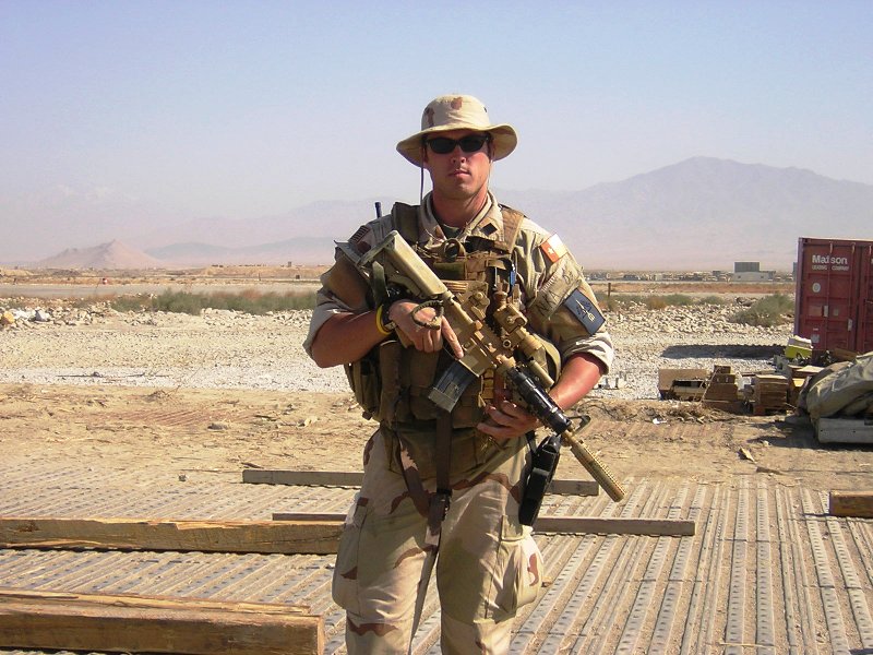 Morgan's photo taken while he was in Afghanistan