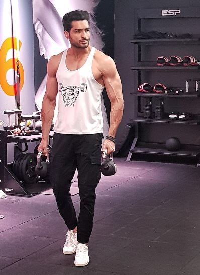 Omer Shahzad during a workout session