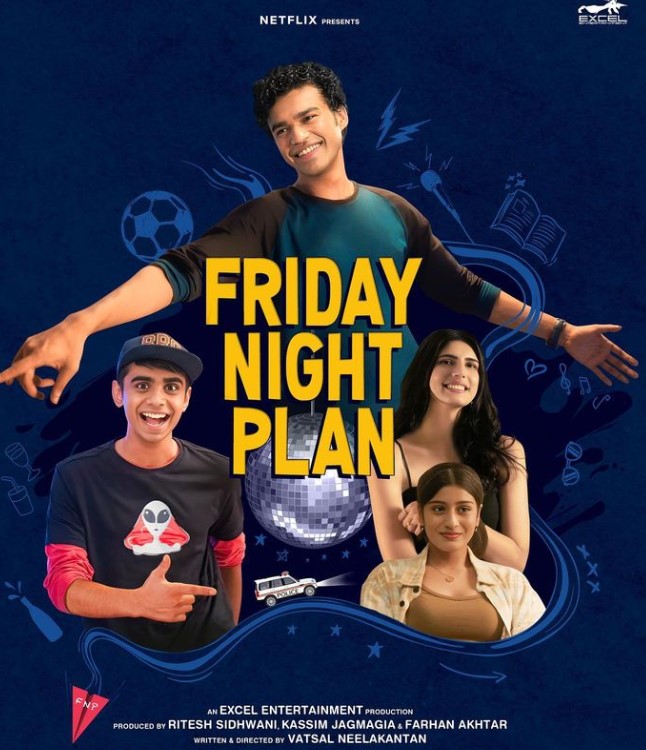 Poster of the film Friday Night Plan, featuring Amrith Jayan