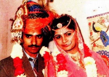 Roop Kanwar with her husband, Maal Singh Shekhawat