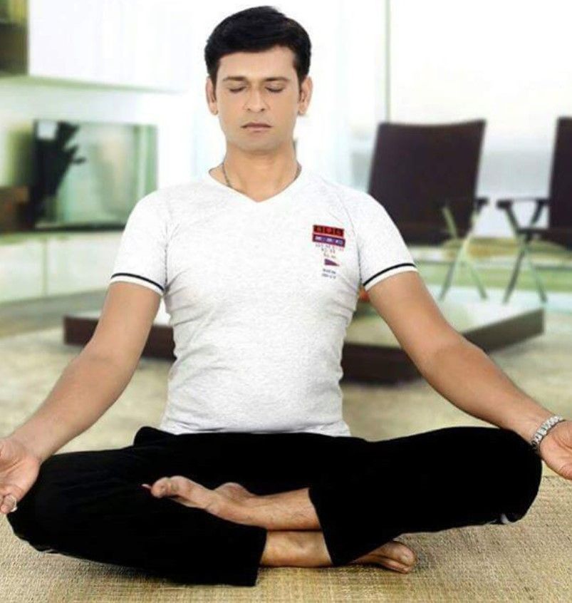 Sameer Dharmadhikari while meditating