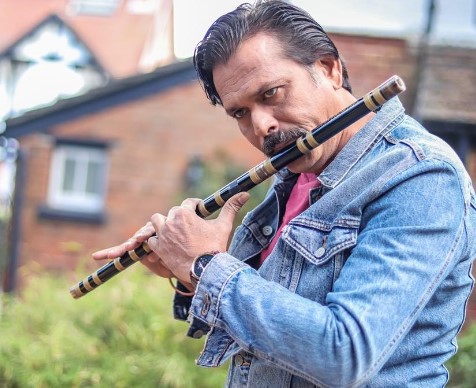 Sameer Dharmadhilkari playing flute