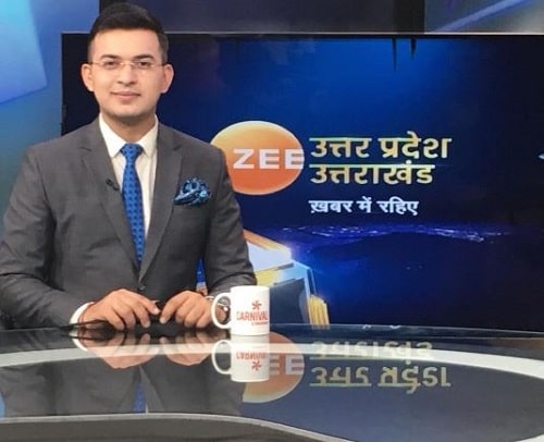 Shubhankar Mishra at Zee News studio