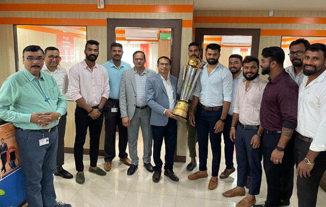 Sukesh Hegde with his colleagues at Bank of Baroda