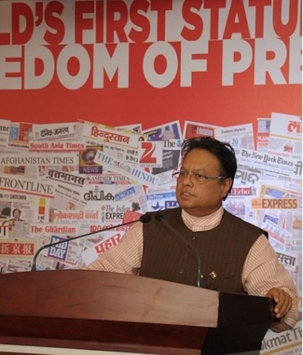 Vijay Darda during a press council meeting