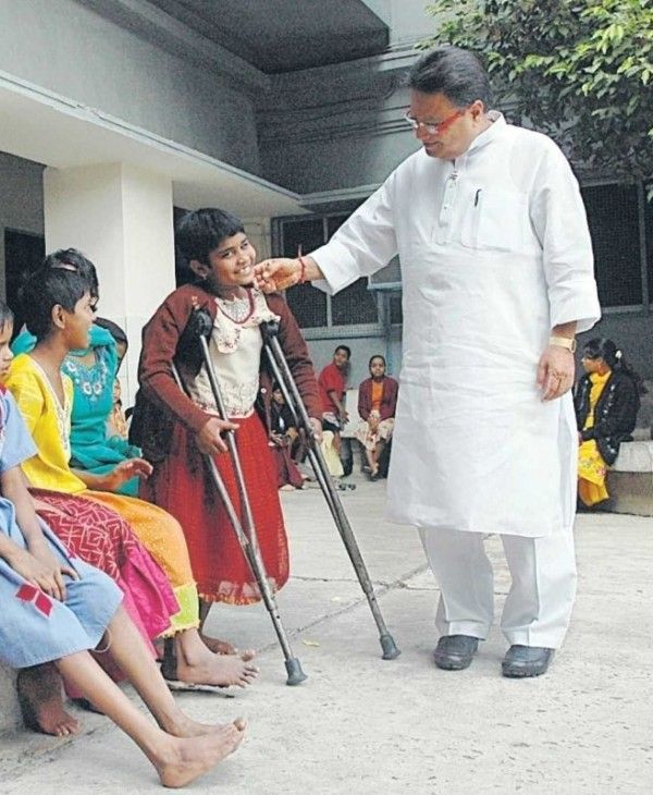 Vijay Darda during a program for differently-abled children