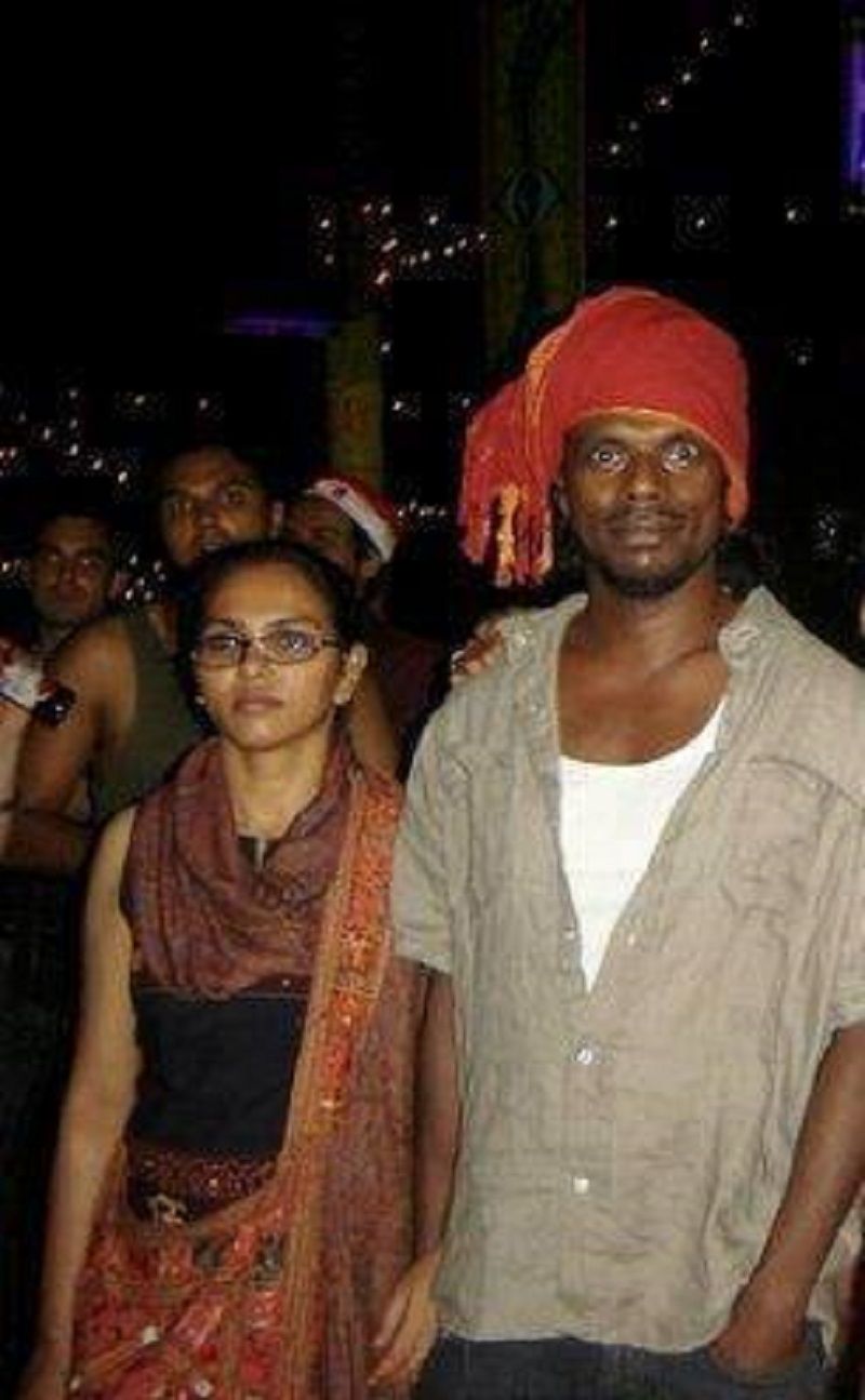 Vinayakan with his ex-wife, Babita