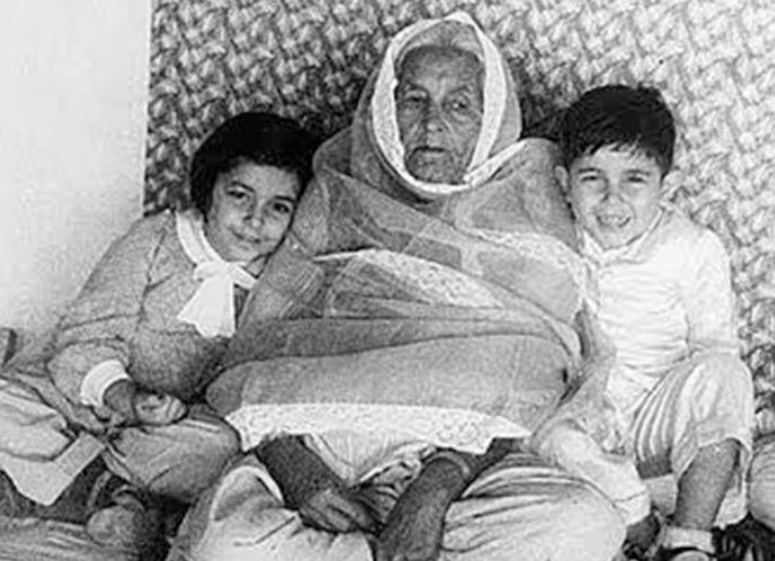 Yusuf and Sophie with their paternal grandmother Masud Jehan Begum