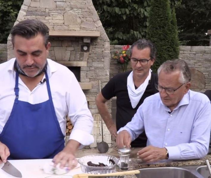 Frank Caprio and David Caprio on the show Cooking (at Home) with the Caprio's!