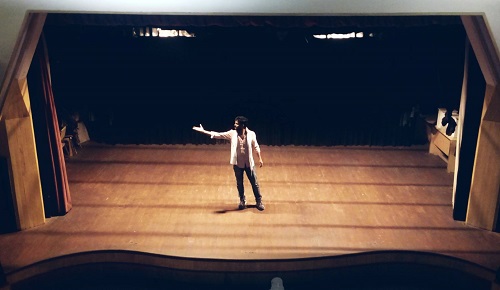 Ankit Motghare performing in a theatre play
