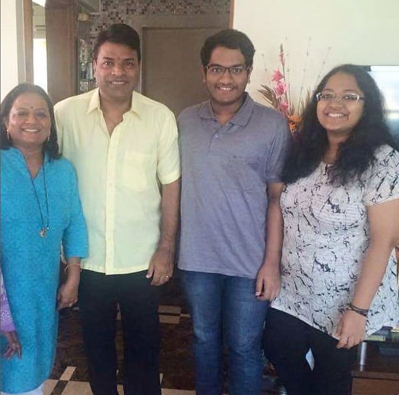 Bharat Jadhav with his family