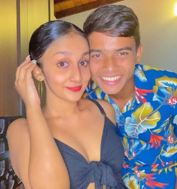Dunith Wellalage with his girlfriend, Deanne De Silva