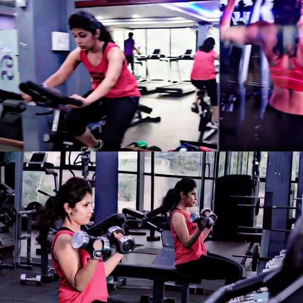 Mounima Bhatla during a workout session
