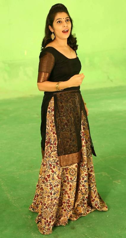 Mounima Bhatla during the shoot of a short film