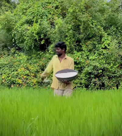 Pallavi Prashanth doing farming