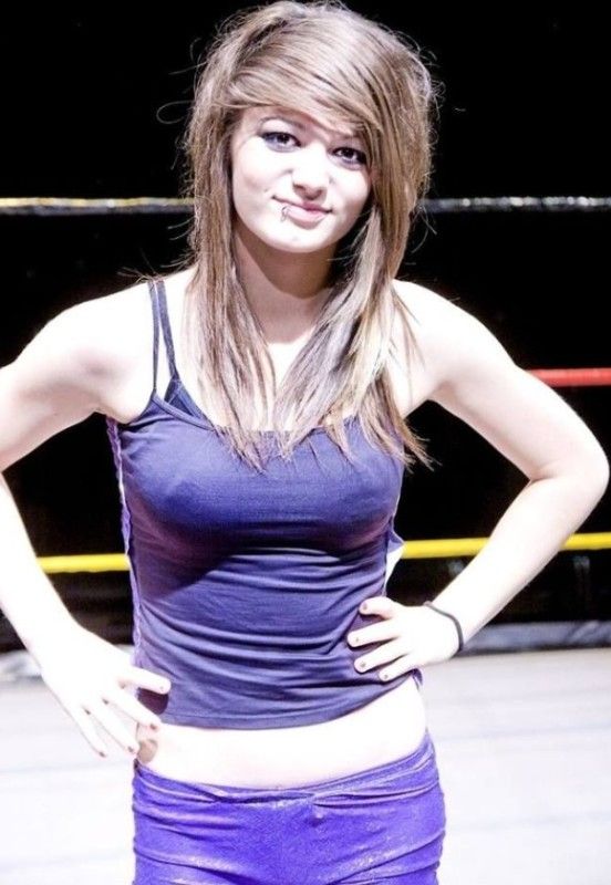 Saraya Bevis during her early wrestling days