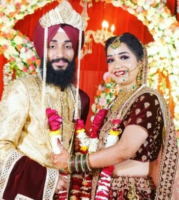 Gurpreet Kaur on her wedding day