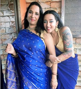 Tanya Bhushan with her mother