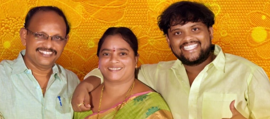 Tasty Teja with his parents