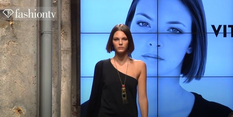 Vittoria Ceretti walking the ramp on 'Elite Model Look' competition